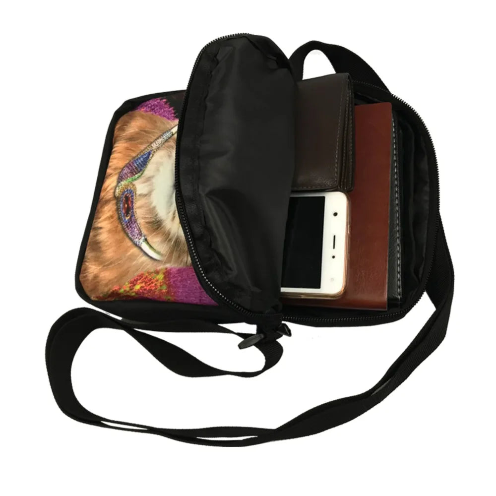 Wolf Print Kids School Backpack Student Book Bag