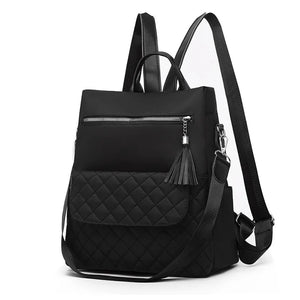 Anti-theft Travel Backpack Oxford Female Backpack Shoulder Bag Diamond Lattice
