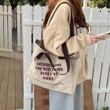 Casual Canvas Women Shoulder Bag Large Capacity Female Handbag