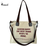 Casual Canvas Women Shoulder Bag Large Capacity Female Handbag