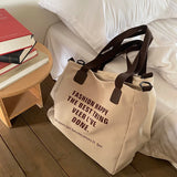 Casual Canvas Women Shoulder Bag Large Capacity Female Handbag