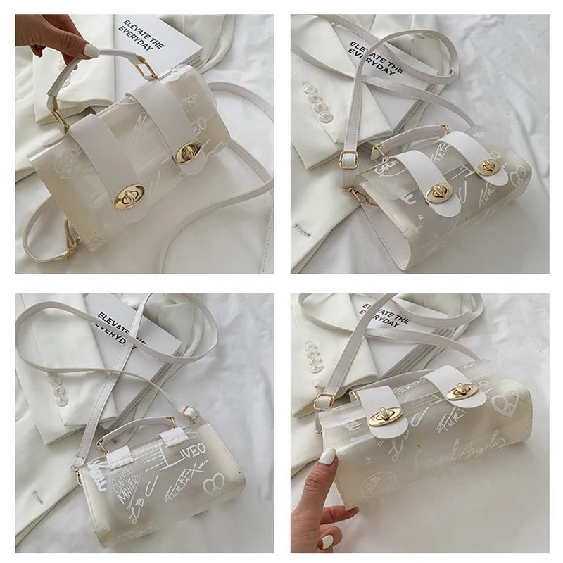 Graffiti PVC Shoulder Bag Small Handbag Purse WLHB2738