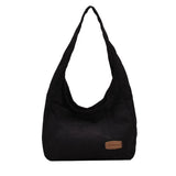 Corduroy Big Shoulder Bags for Women Winter Casual Style