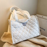 Casual Corduroy Satchel Winter Totes Zipper Handbags