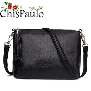 High Tassel Leather Bags For Women Vintage Messenger Shoulder Bags