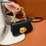 Fancy Frills Mini PU Leather Crossbody Bag Women's Chain Lipstick Shoulder Handb