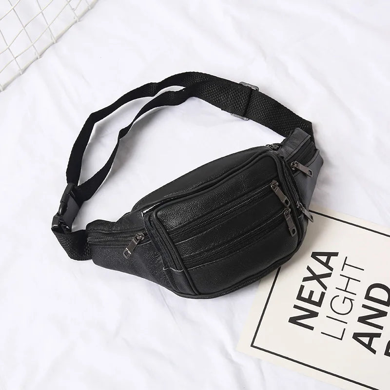 Leather Fanny Pack Waist Bag Crossbody Handbag