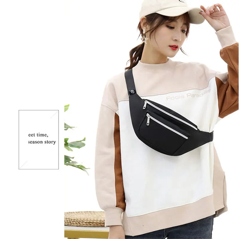 Women`s Waist Bag Men Hip Bum Pocket for Travel, Party, Running