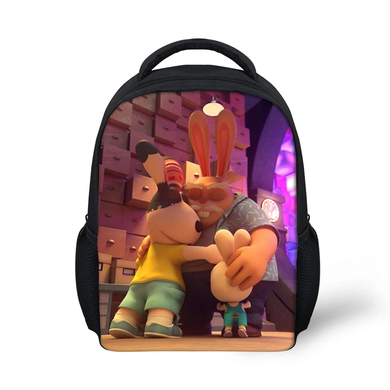 12 Inch Anime Rabbit Print School Bag for Boys Girls