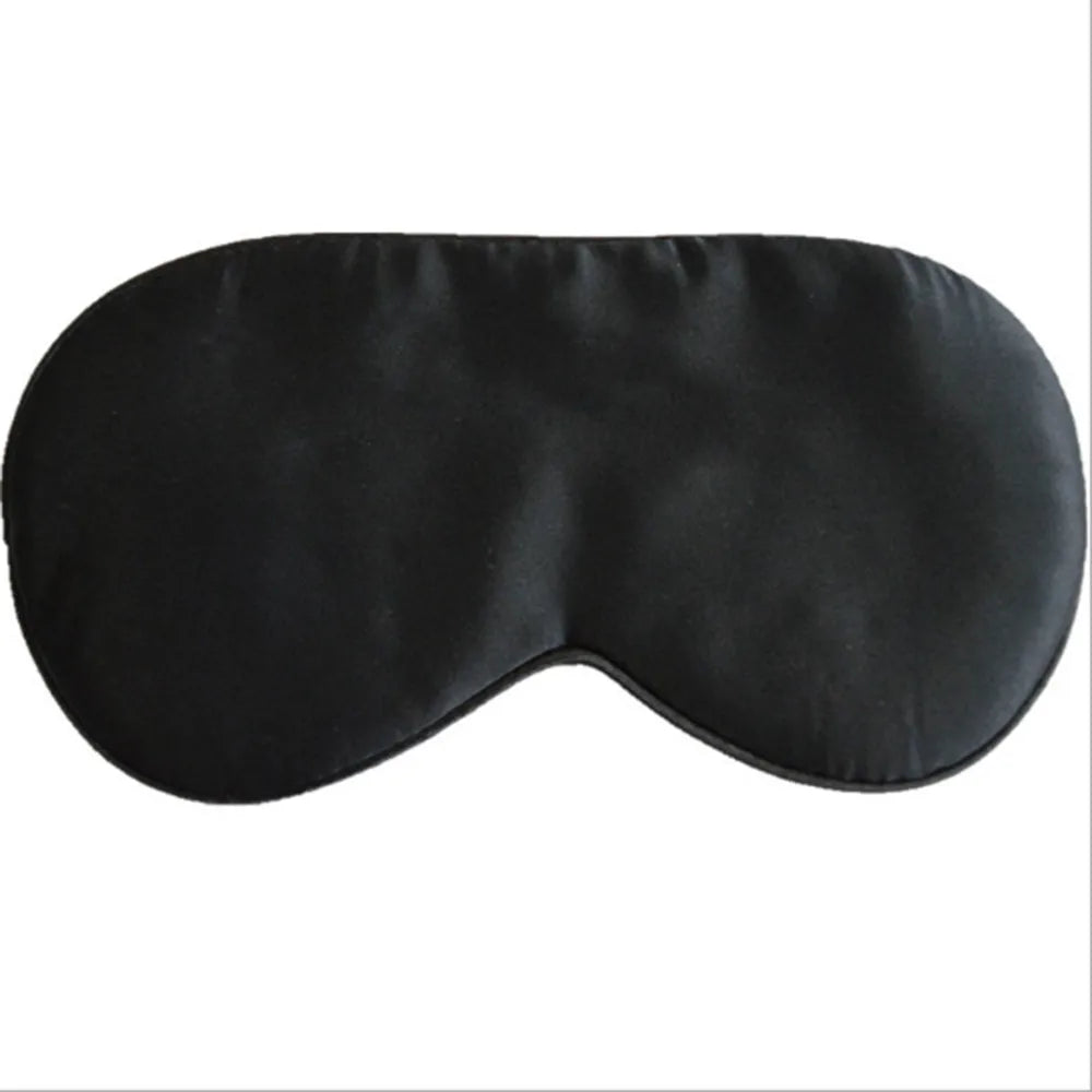 1PC Pure Silk Sleep Eye Mask Padded Shade Cover Travel Relax Aid Blindfold