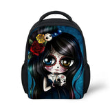 3D Pretty Skull Printing Small School Bags For Girls Casual School Backpack