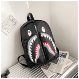 3D Shark Print Oxford Backpack for Children Teenages