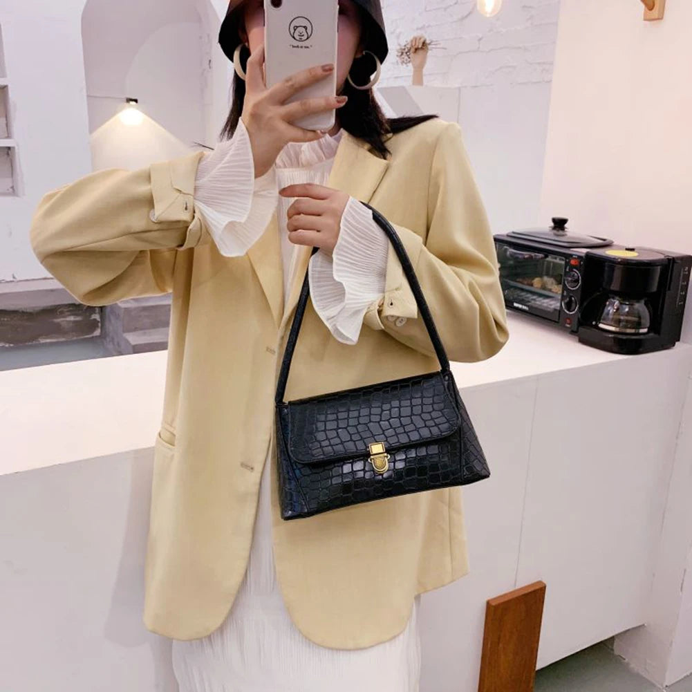 Animal Pattern Handbag Totes Women PU Leather Shoulder Casual Flap Underarm