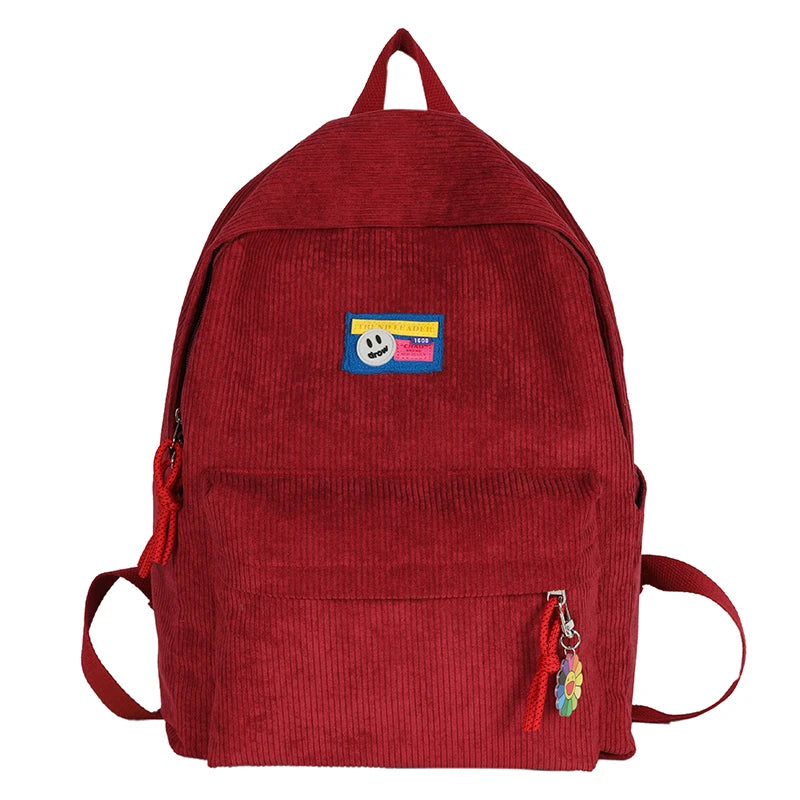 Canvas Women Backpack School Bag Anti-theft