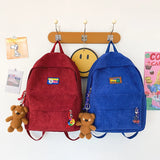 Canvas Women Backpack School Bag Anti-theft