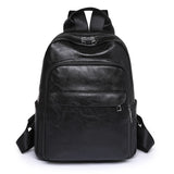 Casual Leather Backpack for University Student
