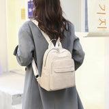 Casual Leather Backpack for University Student