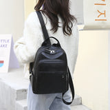 Casual Leather Backpack for University Student