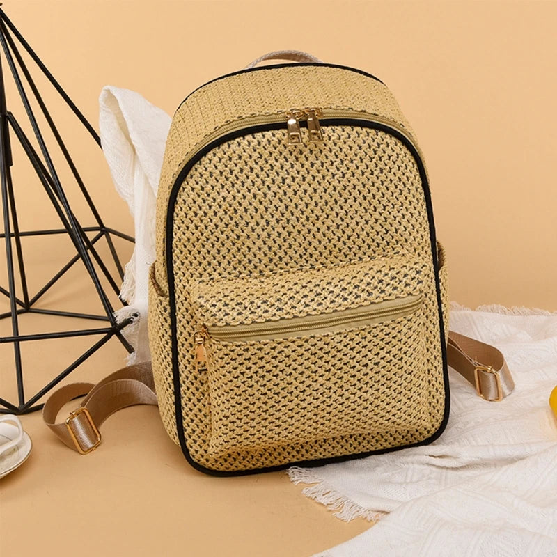 Boho Woven Backpack Purse Bag for Women Beach Handbag