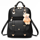 Women Pu Leather Backpack Teenager Girls School Rucksack Mochila Mujer