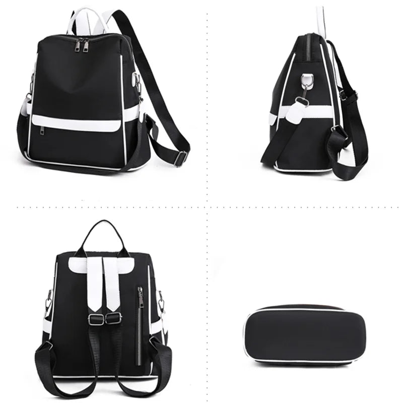 Waterproof Oxford Cloth Backpack for Women Girls School Bags Casual Travel