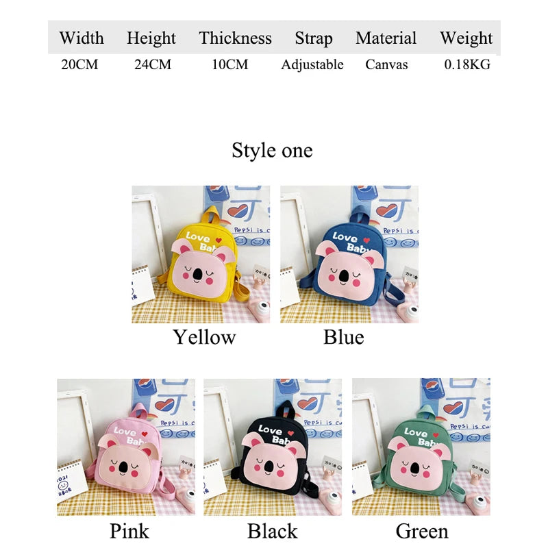 Kids Cartoon Backpack School Bag Kindergarten Primary Student Boys Girls Book Ba