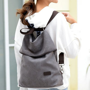 Canvas Anti-Theft Travel Backpack for Girls Teenager