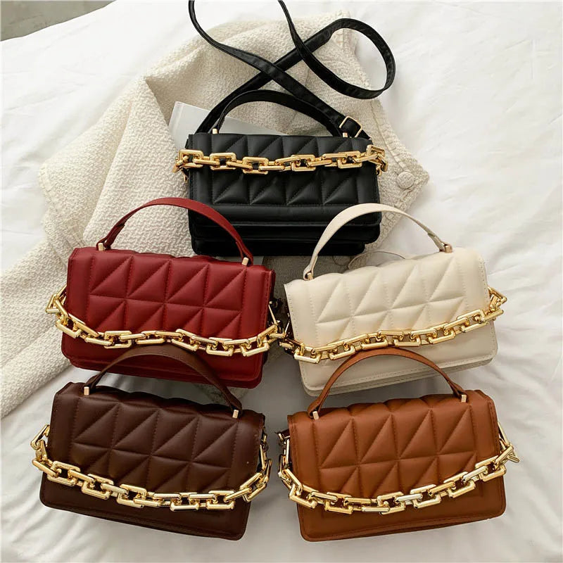 Thick Chain Handbag Adjustable Shoulder Strap Crossbody Bags
