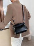 Leather Women's Shoulder Bag Bucket Clutches Female Crossbody Bags