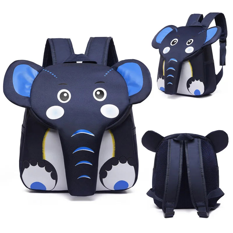 Elephant School Backpack for Kids 3D Animal Boys Girls' Backpacks
