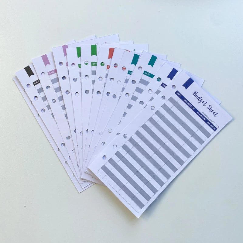 Budget Notebook and Cash Organizer Wallet A6 PU Long Purses