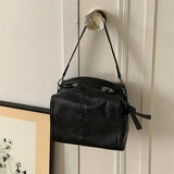 Boston Bucket Bags Ladies Top-handle Purse Pu Leather Women's Messenger Bags