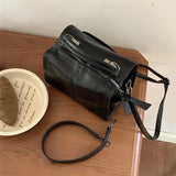 Boston Bucket Bags Ladies Top-handle Purse Pu Leather Women's Messenger Bags