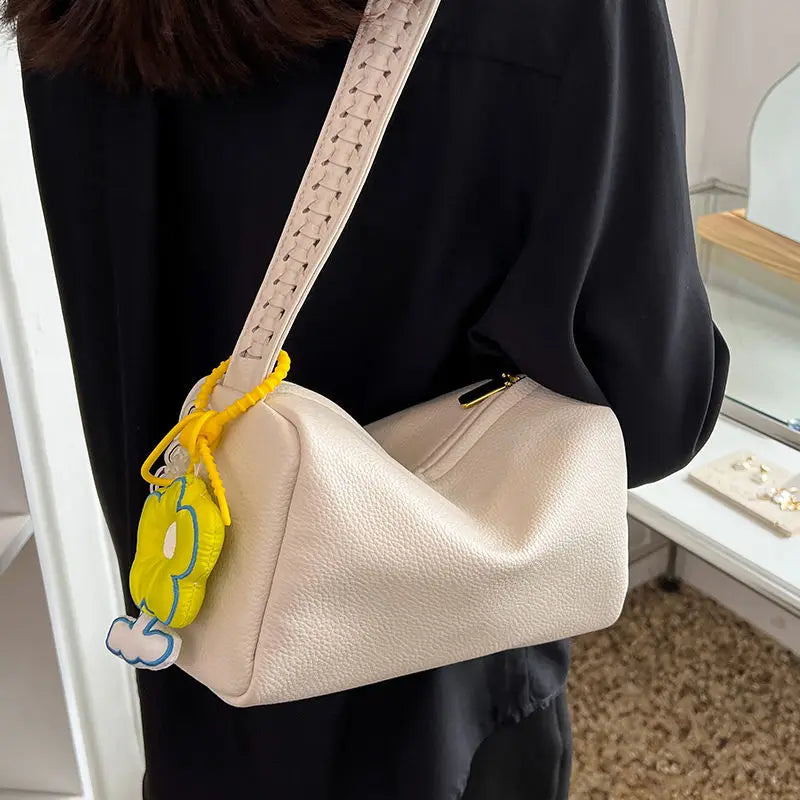 Boston Pillow Tote Bags Women Green Soft Leather Handbags