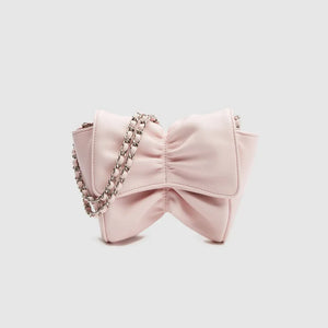 Bowknot Women Small Shoulder Bag Portable Female Crossbody Bags Solid Ladies Clu