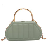 Box Bags Metal Short Handle Women Handbag Shoulder Messenger Bag