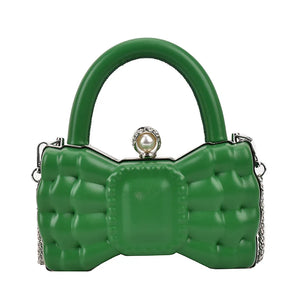 Bow-knot Hobo Bag Leather Mini Crossbody Handbag
