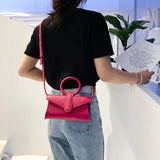 Bright Crossbody Bags PU Leather Chest Shoulder Bag Women Female