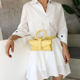 Bright Crossbody Bags PU Leather Chest Shoulder Bag Women Female