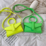 Bright Crossbody Bags PU Leather Chest Shoulder Bag Women Female