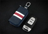 British Style Colorful Stripes Key Wallet Leather Key Wallet For Car