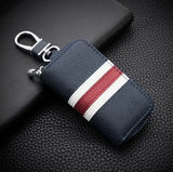 British Style Colorful Stripes Key Wallet Leather Key Wallet For Car