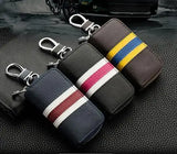 British Style Colorful Stripes Key Wallet Leather Key Wallet For Car