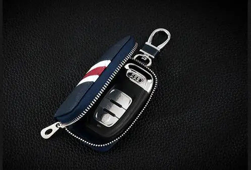 British Style Colorful Stripes Key Wallet Leather Key Wallet For Car