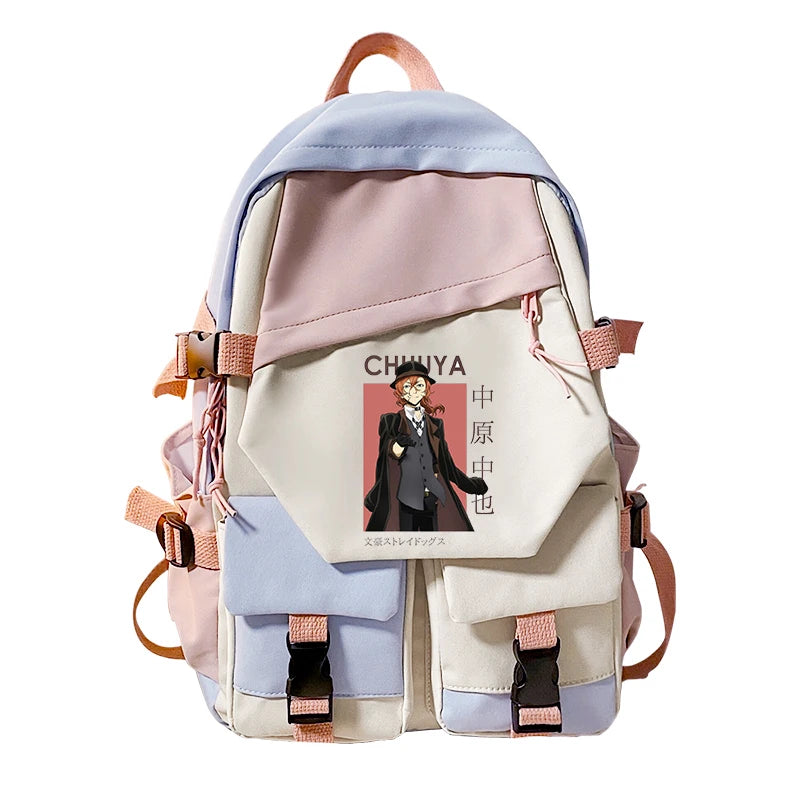 Bungou Stray Dogs Chuuya Nakahara Girls Backpacks School Bagpacks Casual Sc...