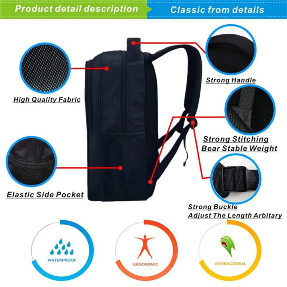 Camouflage Backpack School Bag Teens Storage Travel Children Rucksack 16 Inches