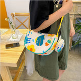 Cartoon Print Women's Sling Bag Casual Crossbody Handbag