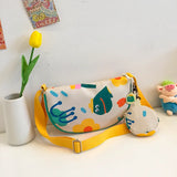 Cartoon Print Women's Sling Bag Casual Crossbody Handbag