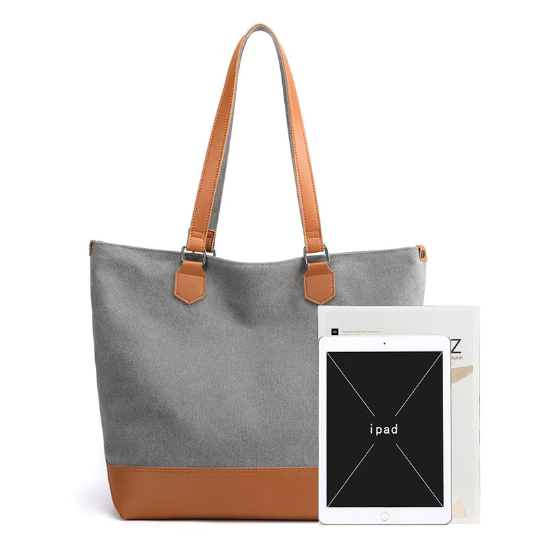 Canvas Woman Bag, Large Capacity Shoulder Bag