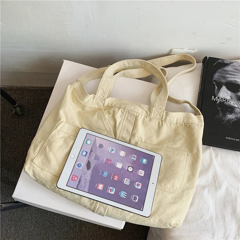 Canvas Women Bag Large Capacity Female Tote Bag Casual Shoulder Messenger Bags